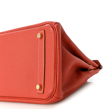 Hermes Taurillon Clemence Birkin 30 Sanguine 10 of 12