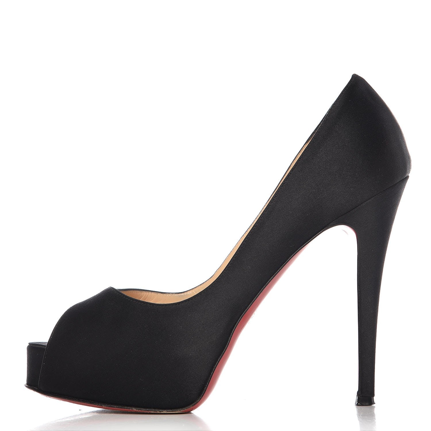 Christian Louboutin Satin Very Prive 120 Pumps 38.5 Black 1 of 9