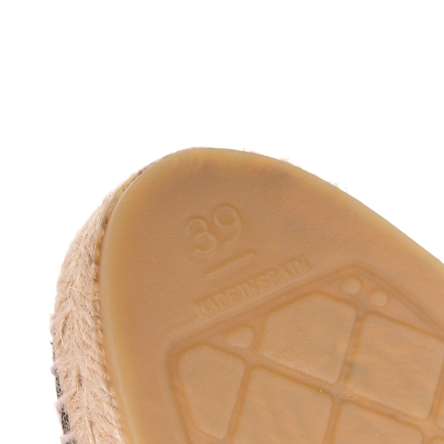 Chanel Mesh Lambskin Check Print CC Espadrilles 39 Blue Black White 7 of 7