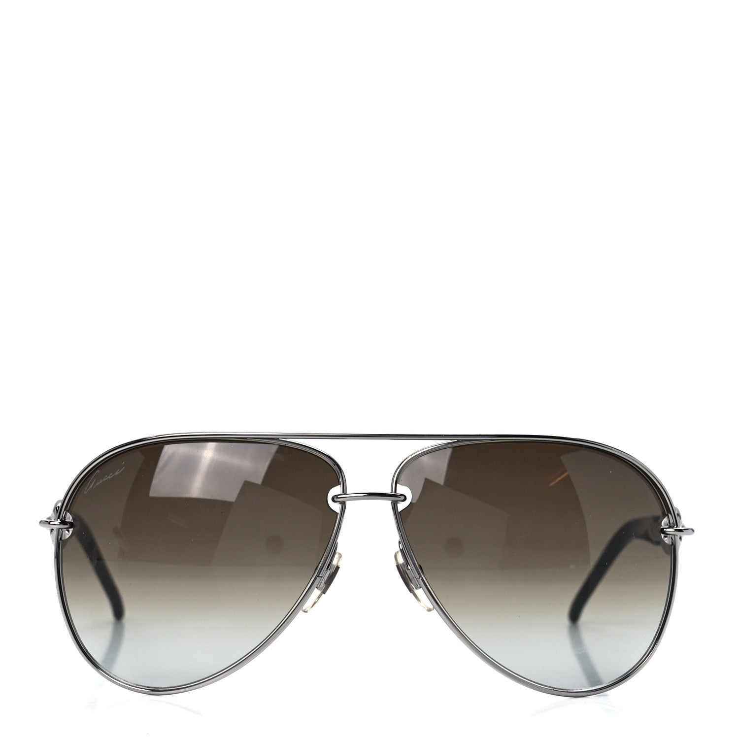 Gucci Marina Chain Aviator Sunglasses GG 4225/S Silver Black 2 of 8