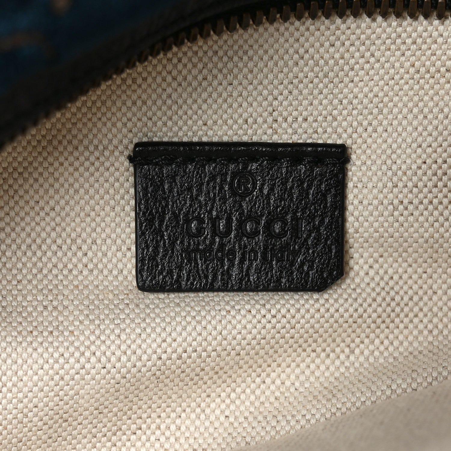 Gucci Velvet GG Monogram Web Belt Bag Blue Beige 6 of 10