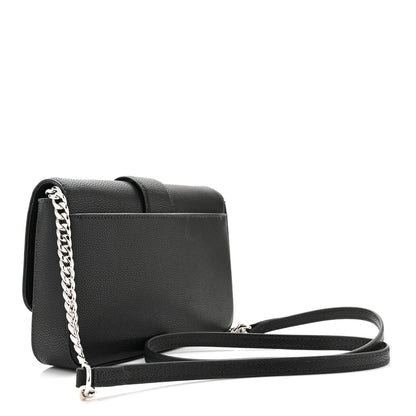 Jimmy Choo Calfskin Crystal Cheri Wallet on Chain Bag Black 3 of 10