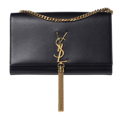 Saint Laurent Smooth Calfskin Medium Classic Monogram Kate Tassel Satchel Black 1 of 9