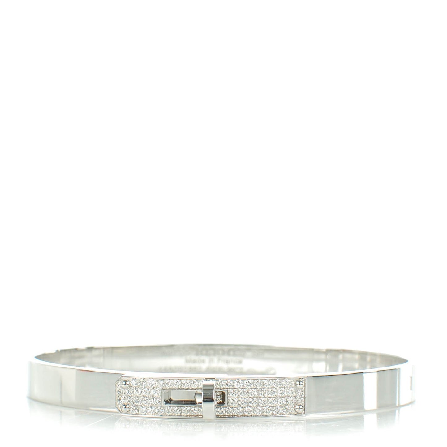 18K White Gold Diamond PM Kelly Pave Bracelet SH