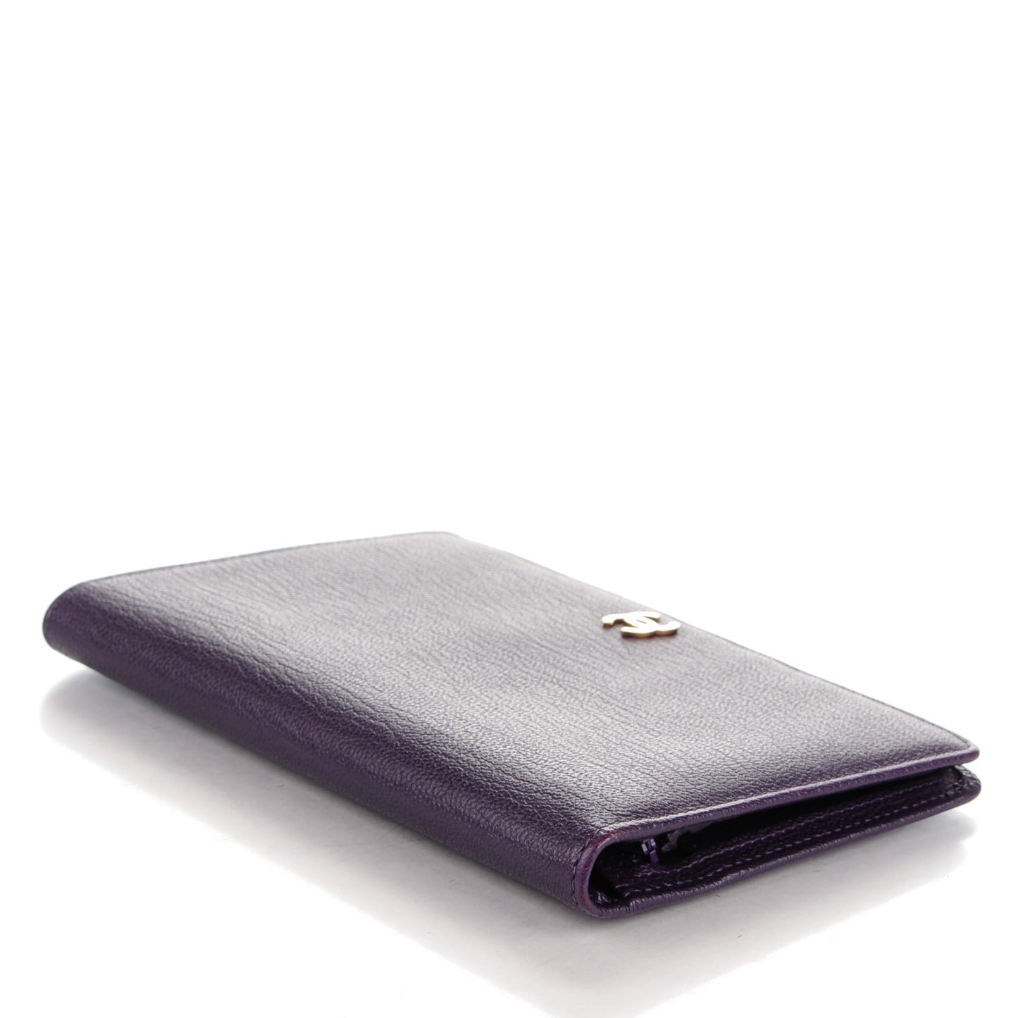 Goatskin Bi-Fold Wallet Purple