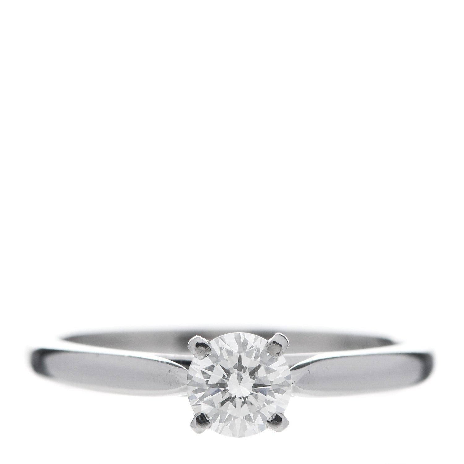 Cartier Platinum Diamond .28ct Solitaire Engagement Ring 46 3.75 1 of 8