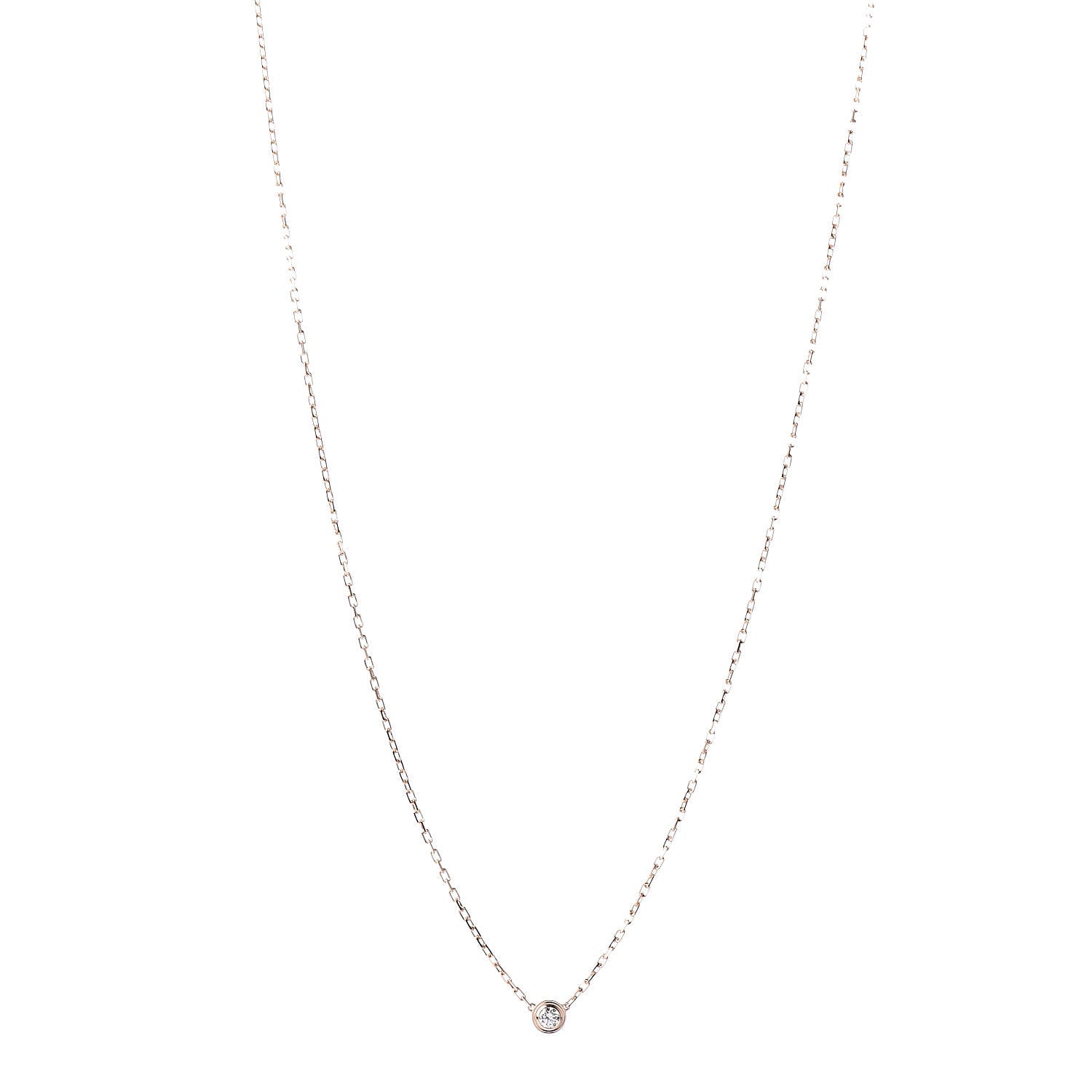 Cartier 18K Pink Gold Diamond SM D'Amour Pendant Necklace 1 of 7