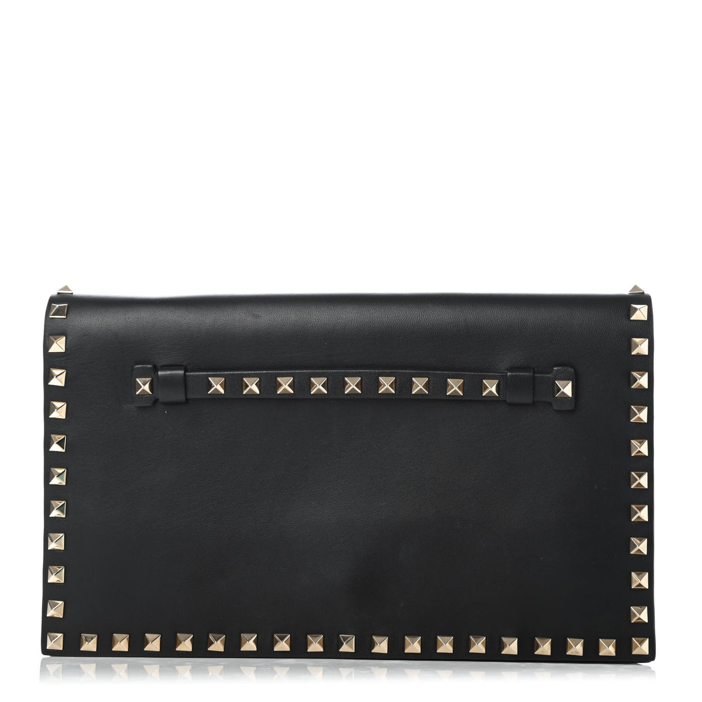 Nappa Rockstud Wristlet Clutch Black