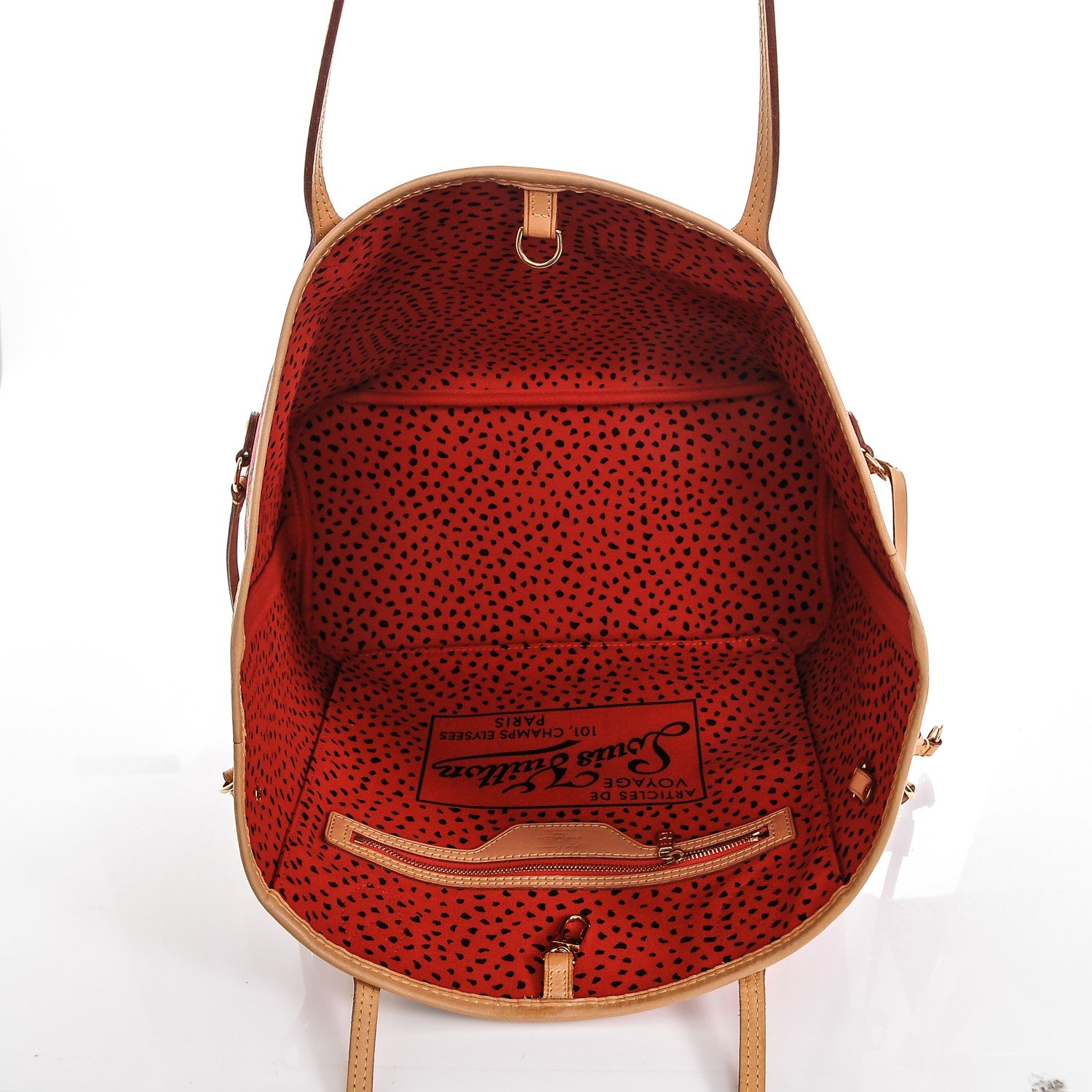 Louis Vuitton Monogram Kusama Waves Neverfull MM Red 5 of 6