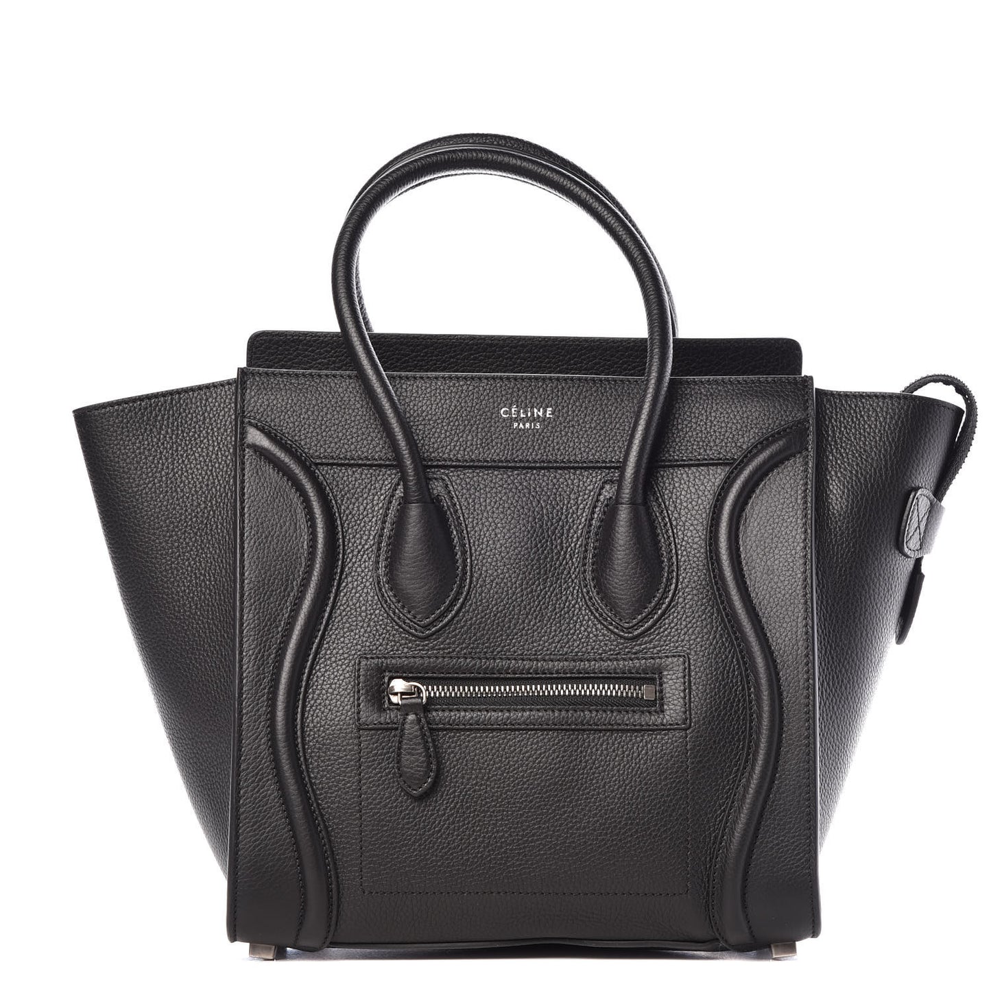 Drummed Calfskin Micro Luggage Black
