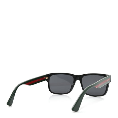 Gucci Acetate Square Frame Web Sunglasses GG0340S Black 4 of 7