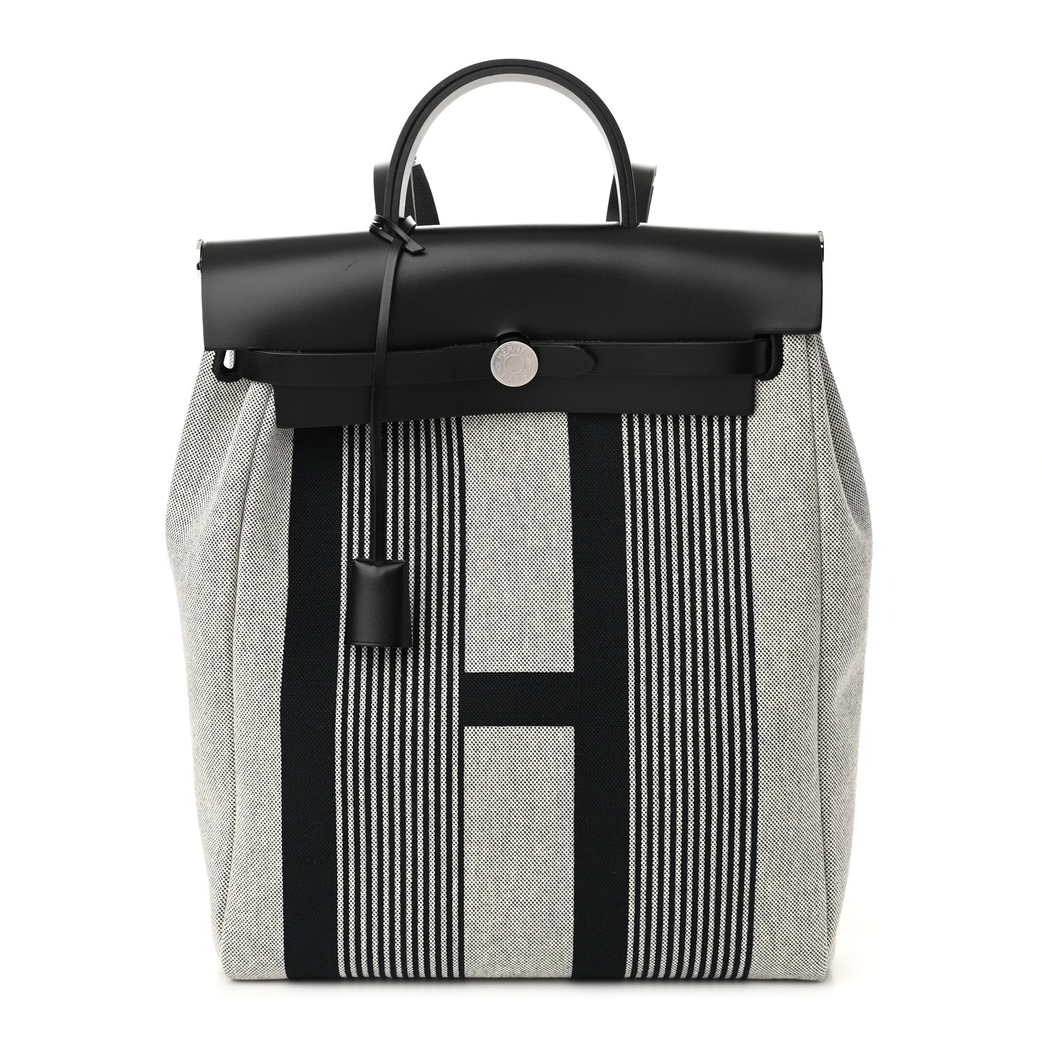 Hermes Vache Hunter Toile H Vibration Herbag a Dos Retourne Backpack Ecru Beige Naturel 1 of 10