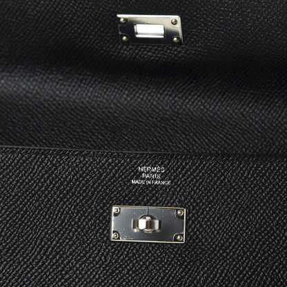 Hermes Epsom Kelly Longue Wallet Black 6 of 8