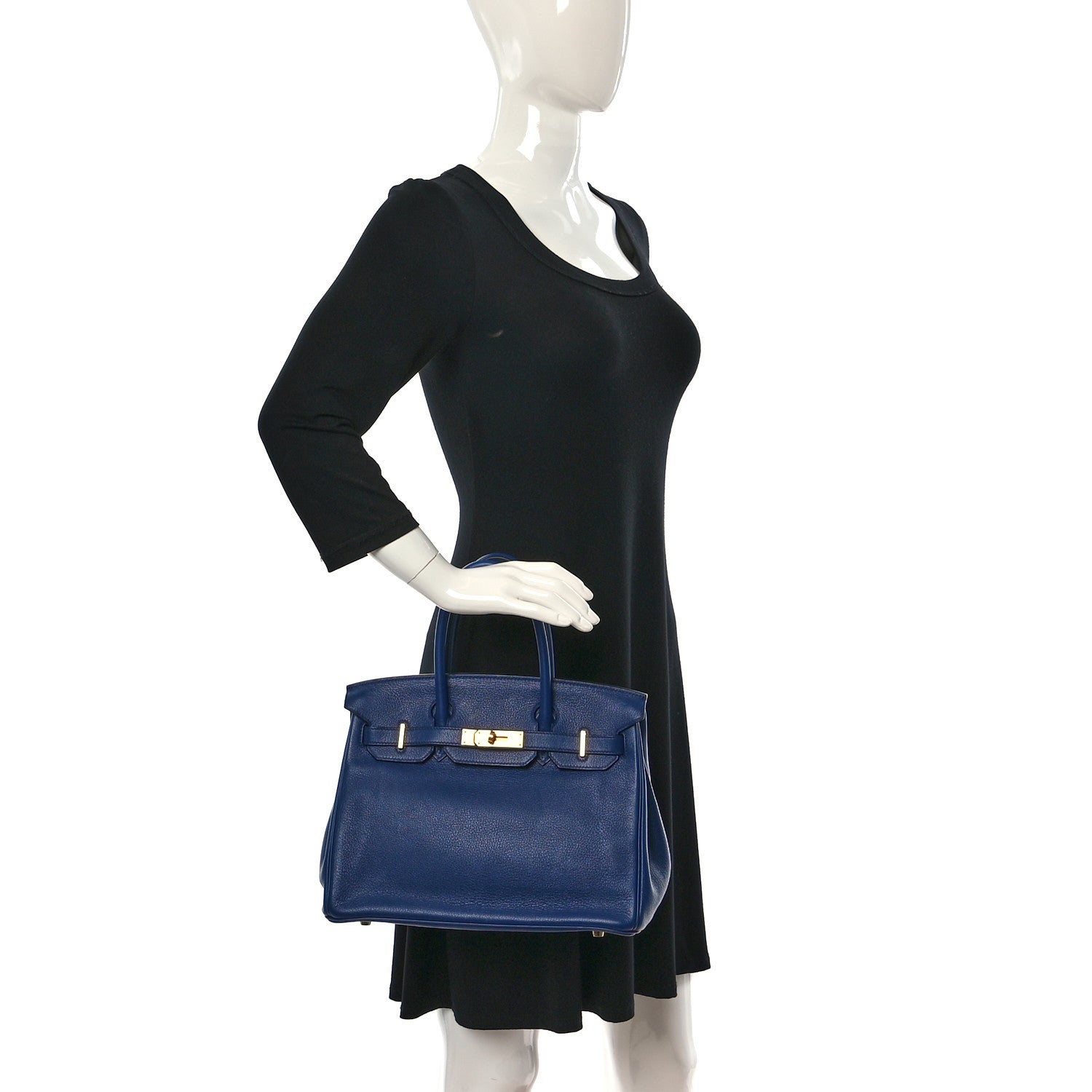 Hermes Taurillon Novillo Birkin 30 Bleu Saphir 2 of 12