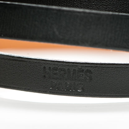 Hermes Chamonix Hapi 3MM Triple Tour Bracelet M Black 4 of 6