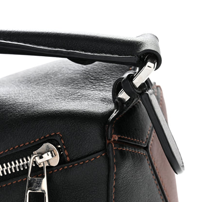 Loewe Calfskin Small Puzzle Bag Brunette Soft White Black 12 of 12