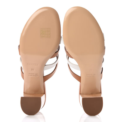Hermes Calfskin Amica Sandals 39 White Natural 5 of 8