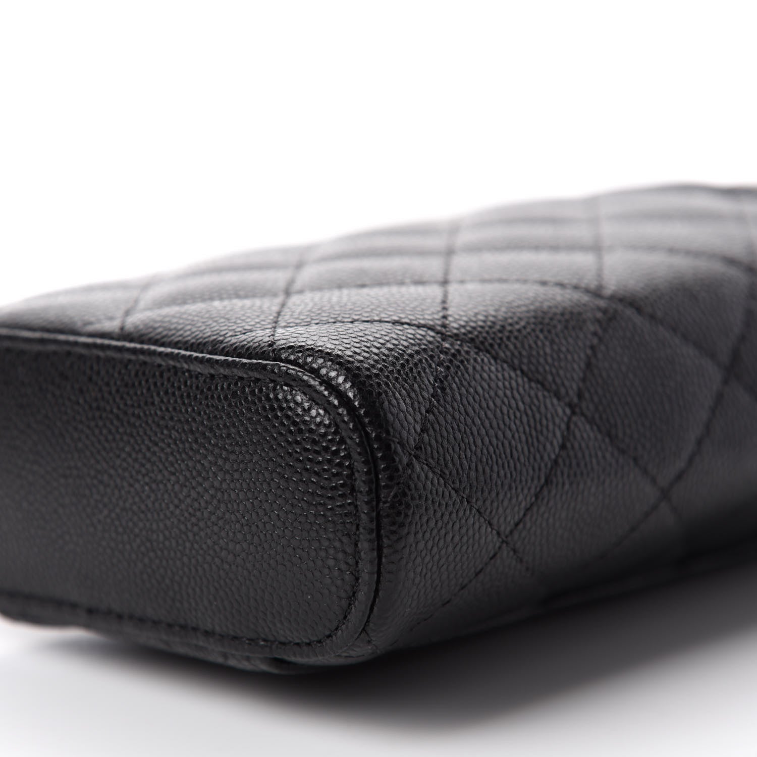 Chanel Caviar Quilted Phone Holder With Chain Black 7 of 11