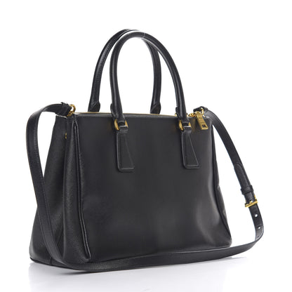 Prada Saffiano Medium Galleria Double Zip Tote Black 2 of 8