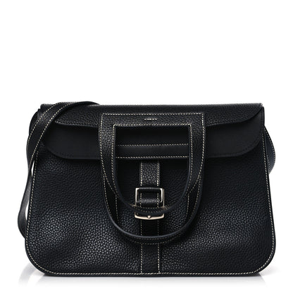 Hermes Taurillon Clemence Halzan 31 GM Black 1 of 10