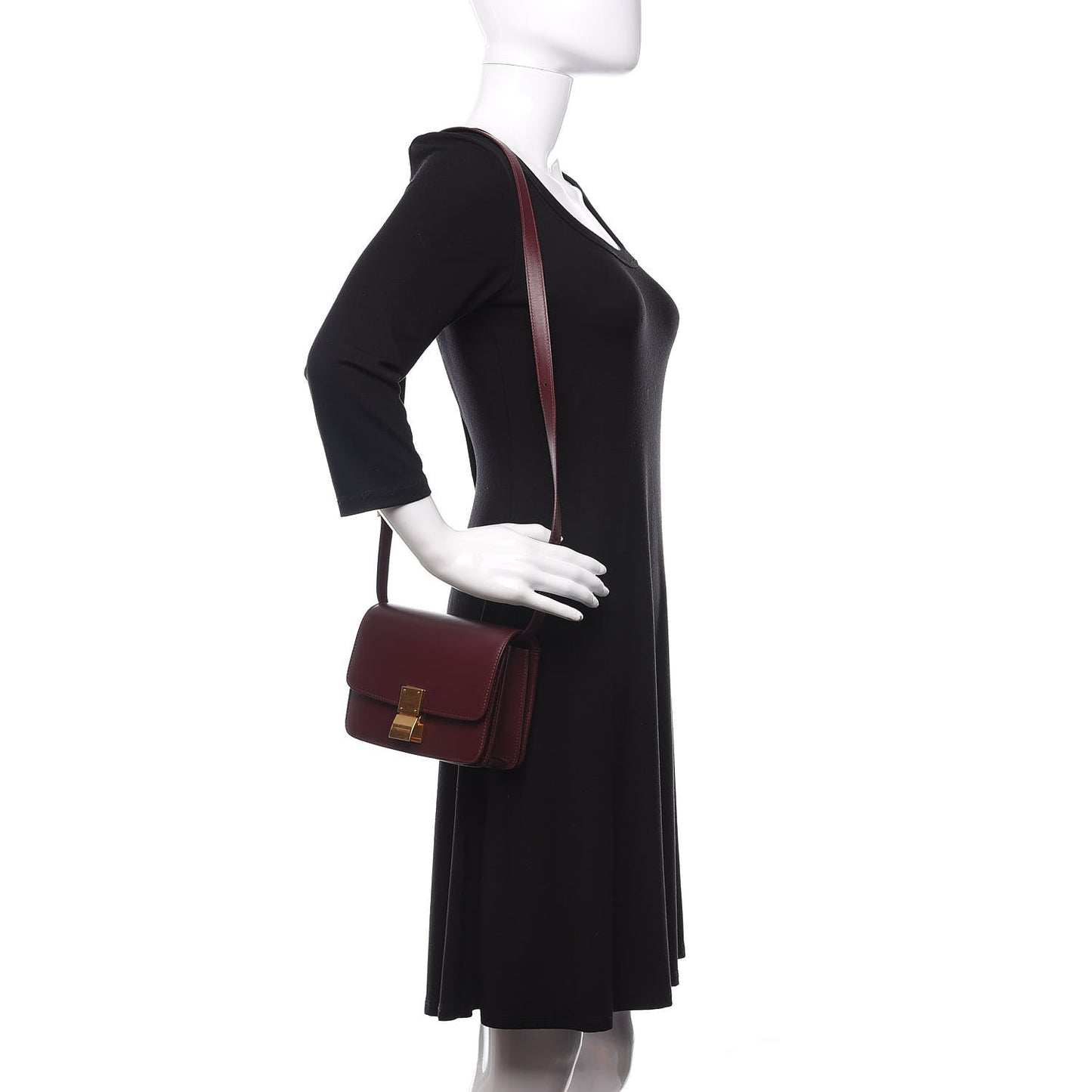 Smooth Calfskin Small Classic Box Flap Bag Red