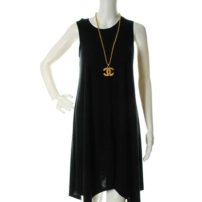 Chanel CC Long Chain Pendant Necklace Gold 2 of 6