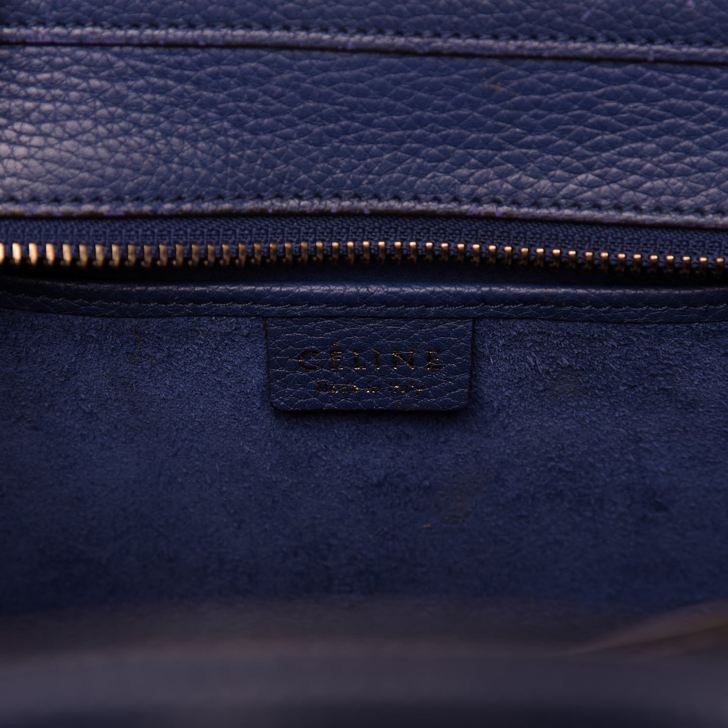 Drummed Calfskin Nano Luggage Indigo