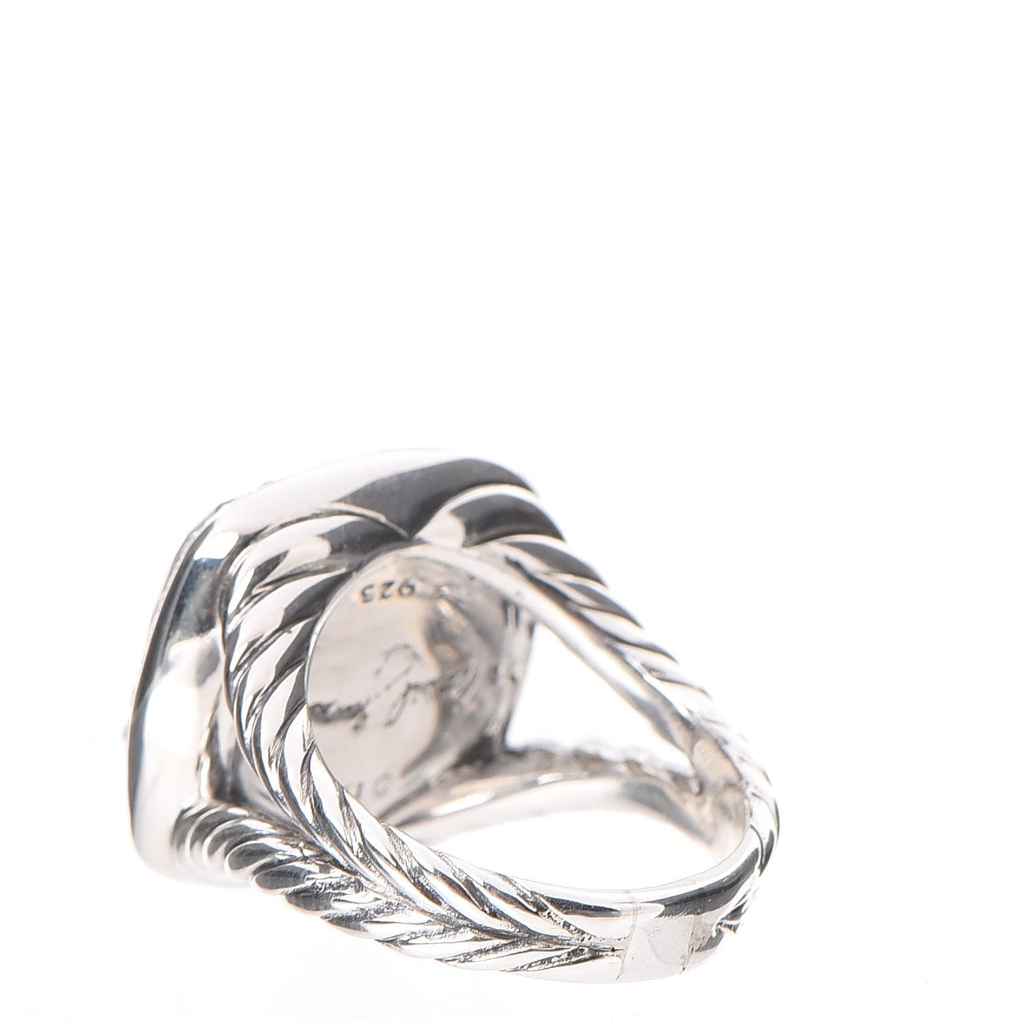 Sterling Silver Diamond Black Orchard 17mm Albion Ring 57 8