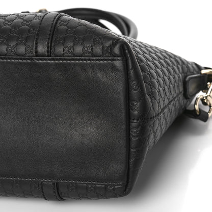 Gucci Soft Microguccissima Small Zippered Satchel Black 10 of 11