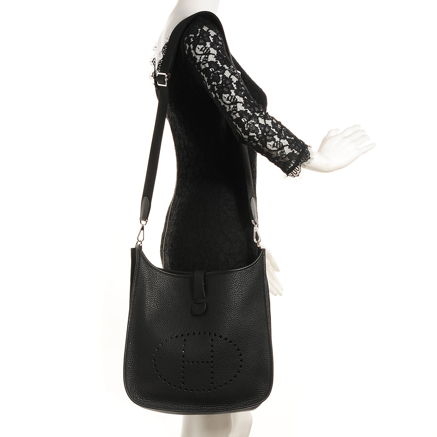 Hermes Taurillon Clemence Evelyne III GM Black 2 of 16