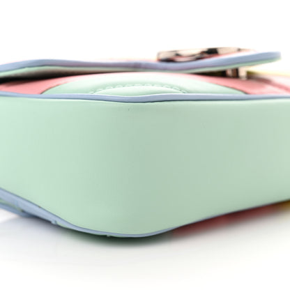 Gucci Calfskin Matelasse Diagonal Super Mini GG Marmont Shoulder Bag Multicolor Pastel 10 of 11