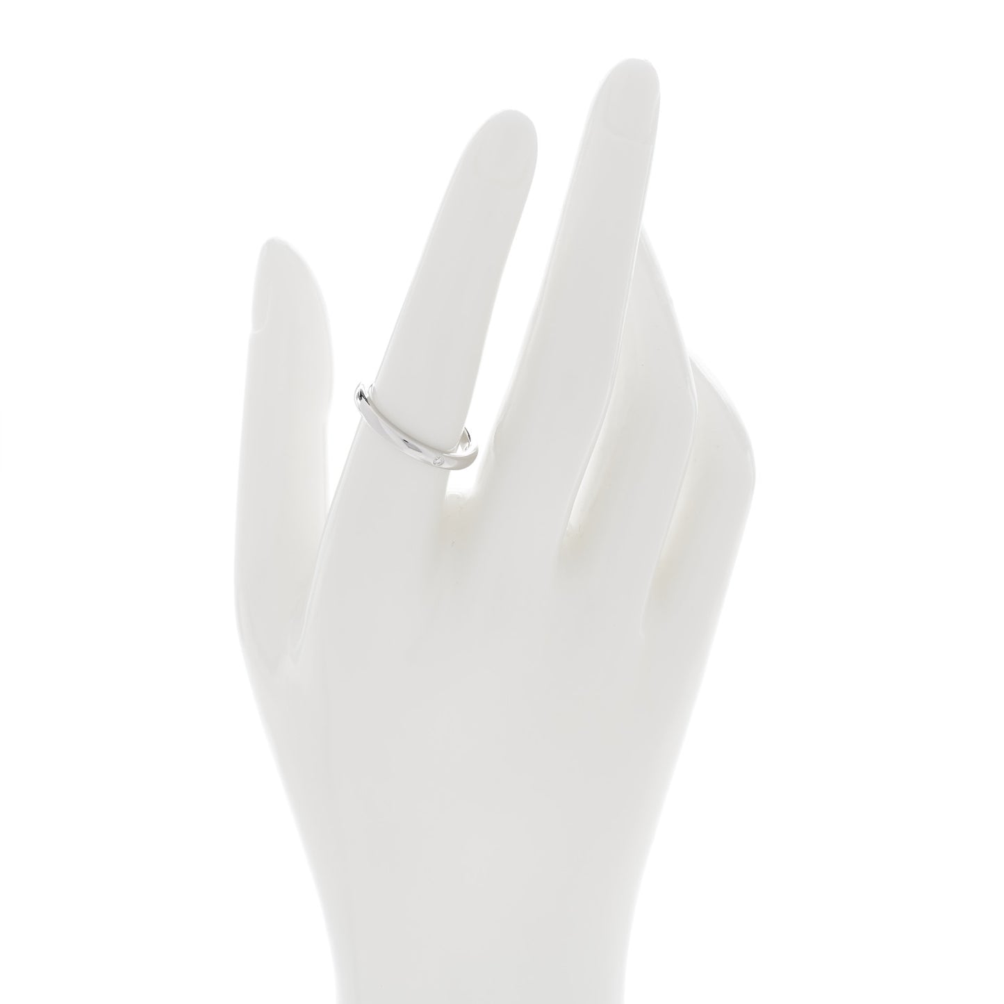 Platinum Diamond Elsa Peretti Band Ring 56 7.5