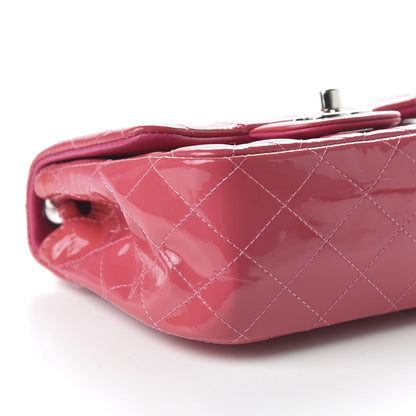 Chanel Patent Quilted Mini Square Flap Pink 10 of 19