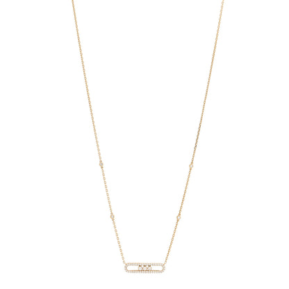 Messika 18K Yellow Gold Diamond Baby Move Classic Pave Necklace 1 of 6