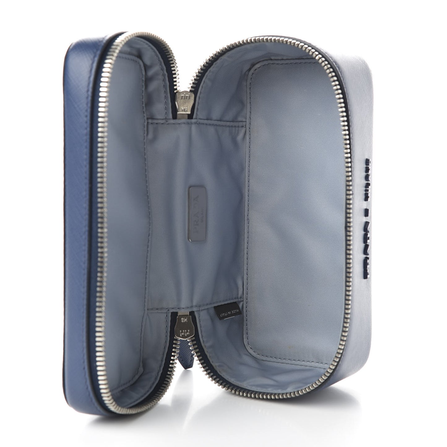 Saffiano Beauty Small Pouch Bluette Astrale