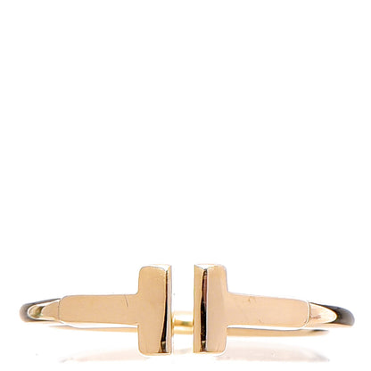 Tiffany 18K Yellow Gold T Wire Ring 54.5 7 1 of 4