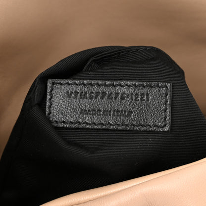 Saint Laurent Lambskin Quilted Medium Loulou Puffer Monogram Chain Satchel Dark Beige 8 of 11