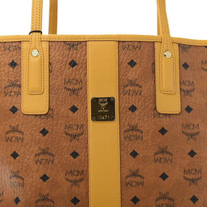 MCM Visetos Medium Liz Reversible Shopper Tote Cognac Yellow 11 of 18