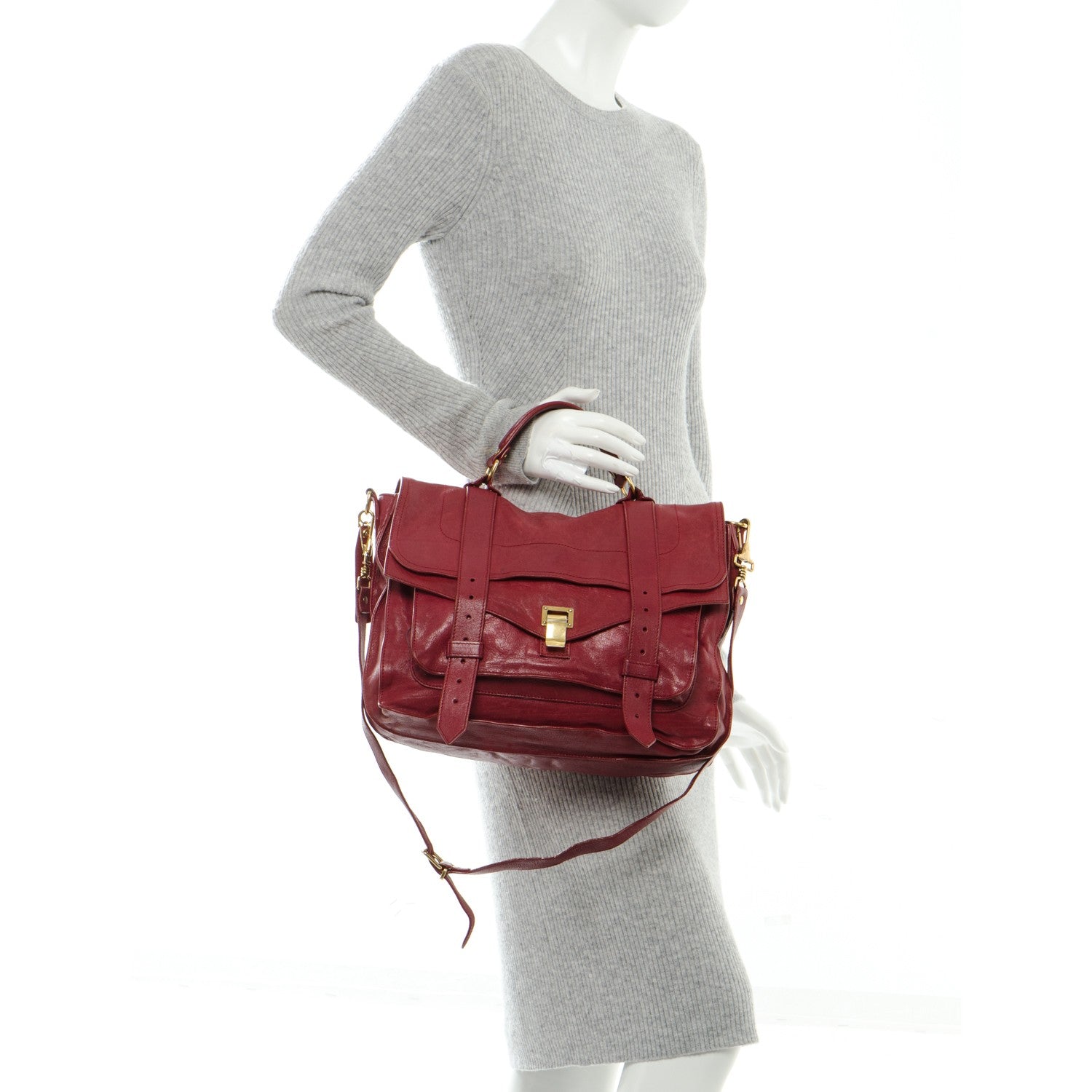 Proenza Schouler Lambskin Medium PS1 Satchel Chianti 8 of 11