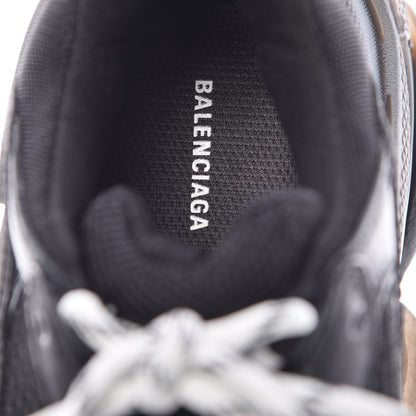 Balenciaga Fabric Mesh Clear Sole Womens Triple S Sneakers 37 Black 7 of 9