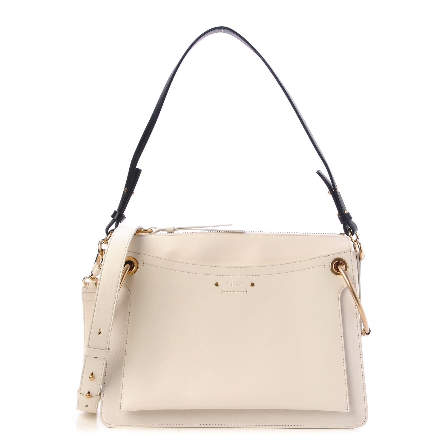 Chloe Calfskin Medium Roy Bag Natural White 1 of 7