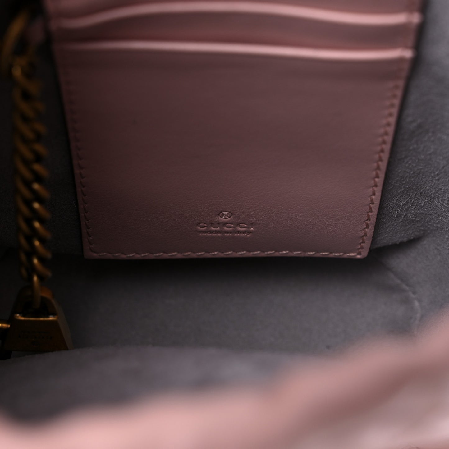 Calfskin Matelasse Mini GG Marmont 2.0 Bucket Bag Perfect Pink