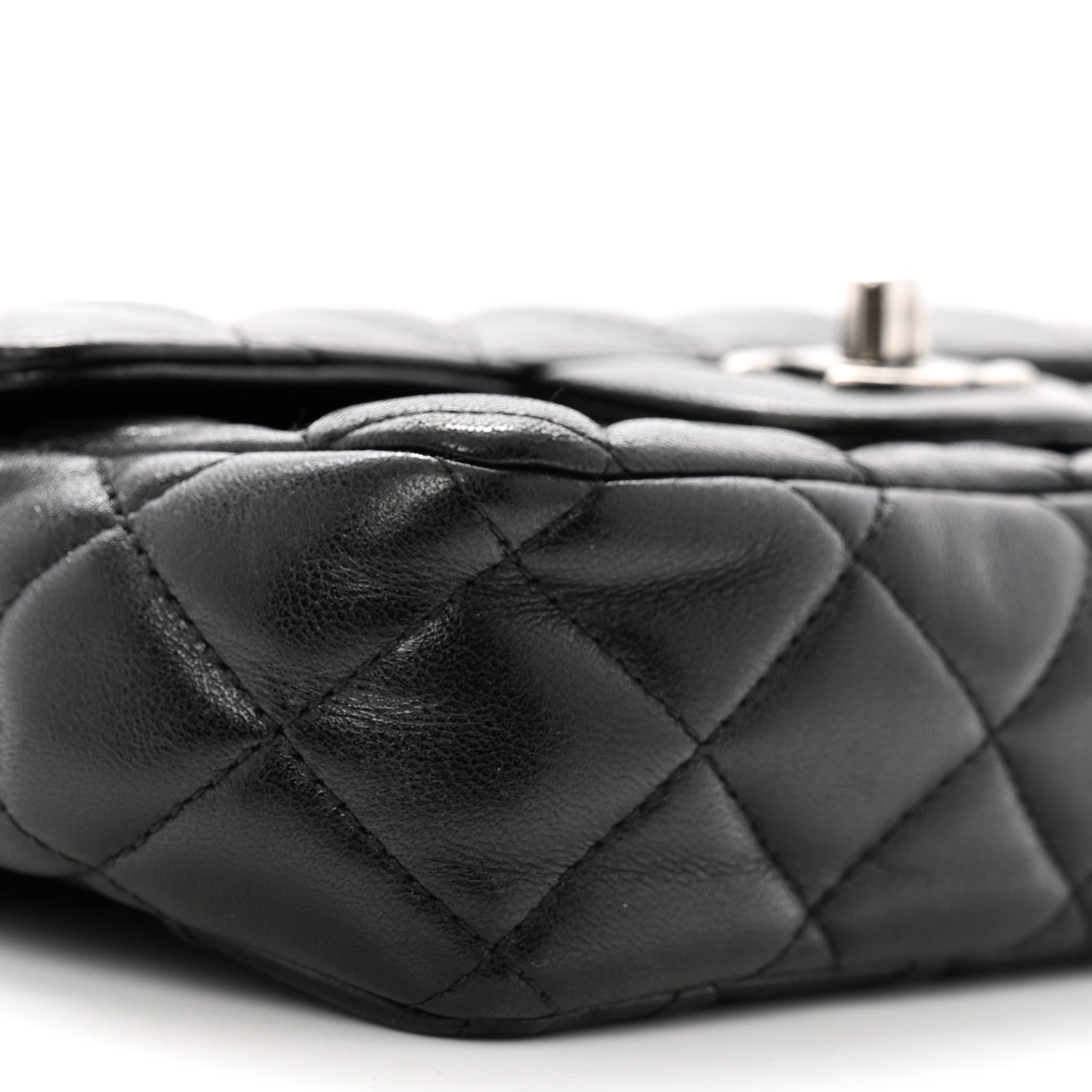 Chanel Lambskin Quilted Mini Around the World Flap Black 9 of 11