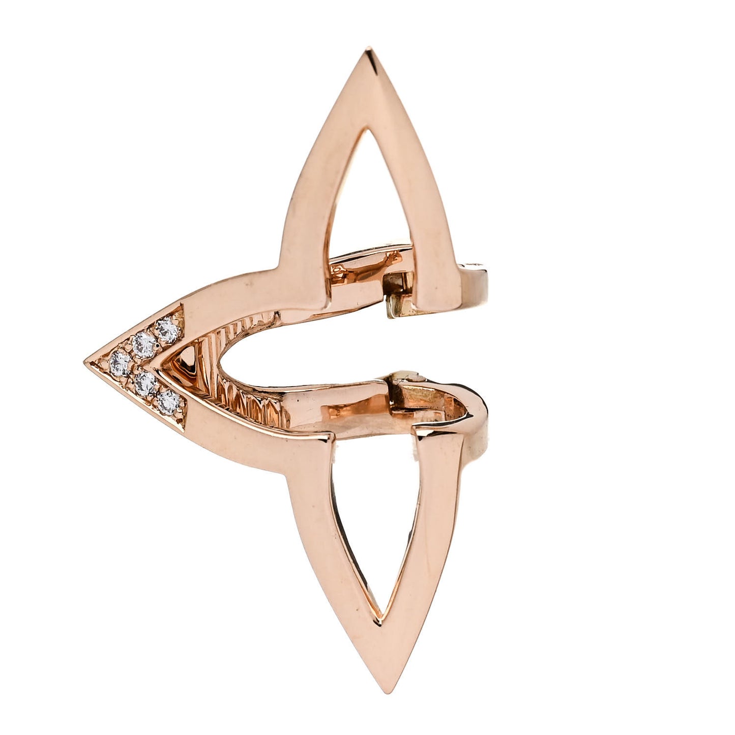 18K Pink Gold Diamond Ombre Blossom Ear Cuff