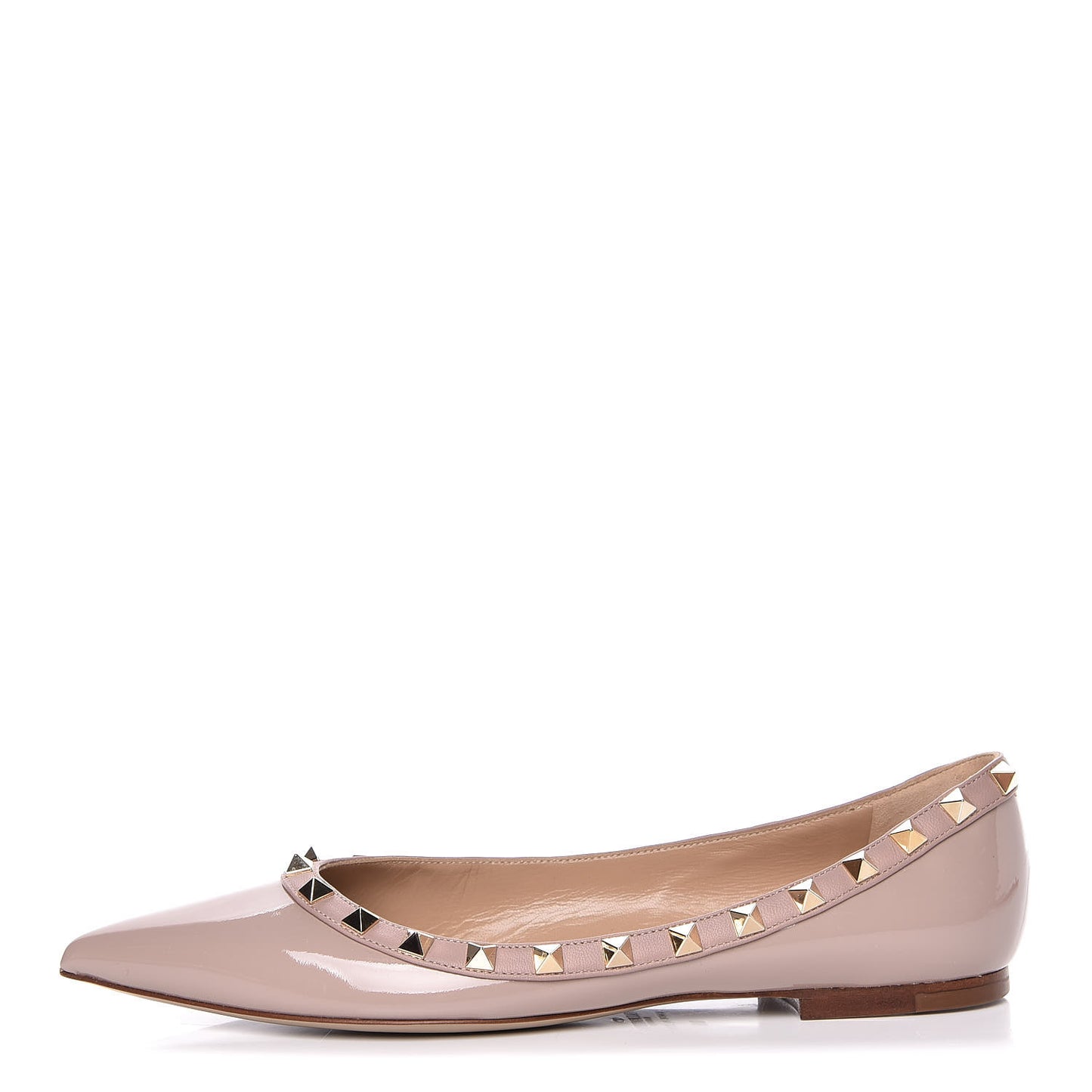 Patent Rockstud Ballerina Flats 38 Poudre