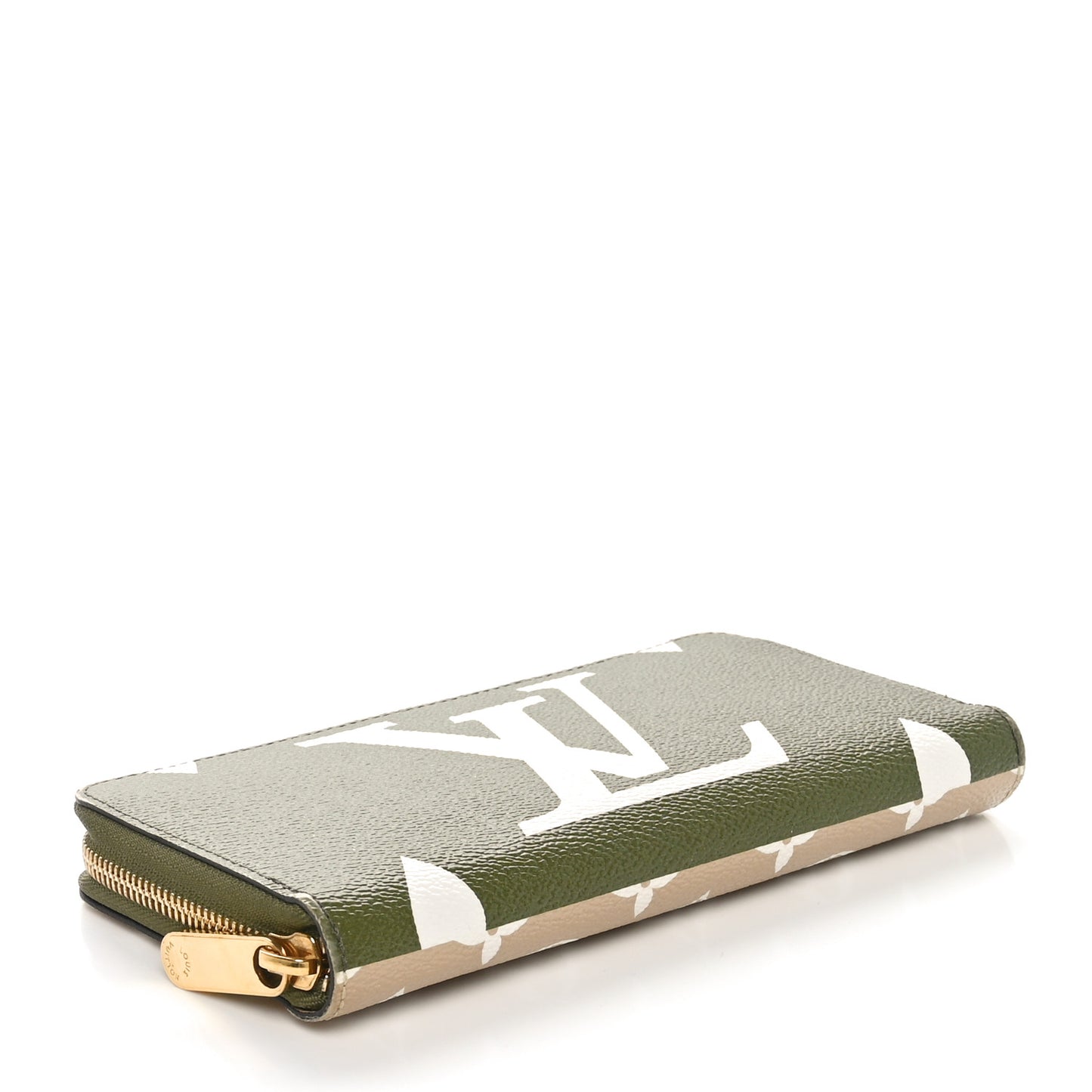 Monogram Giant Zippy Wallet Kaki White