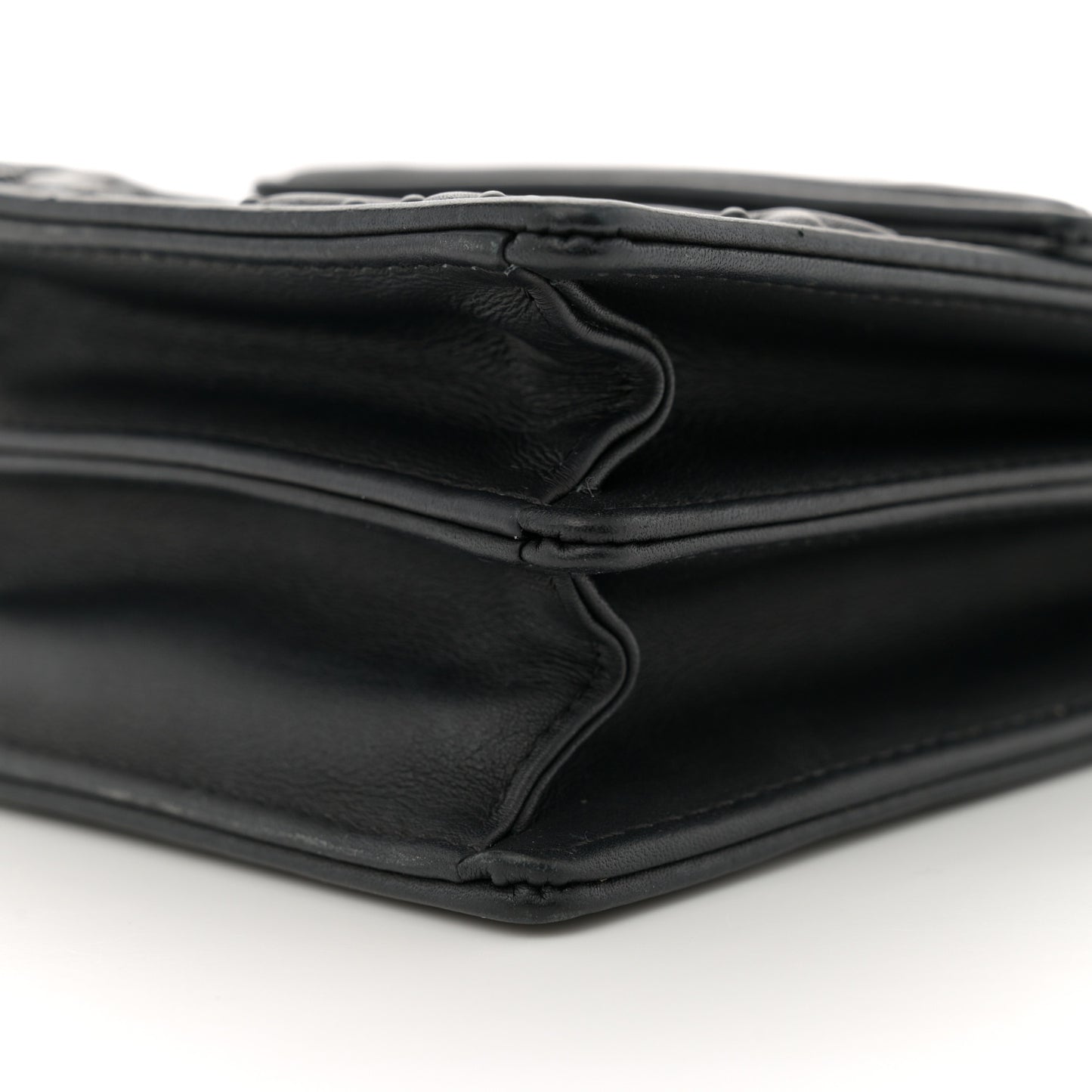 Ultra Matte Calfskin Studded Vertical Diorama Black