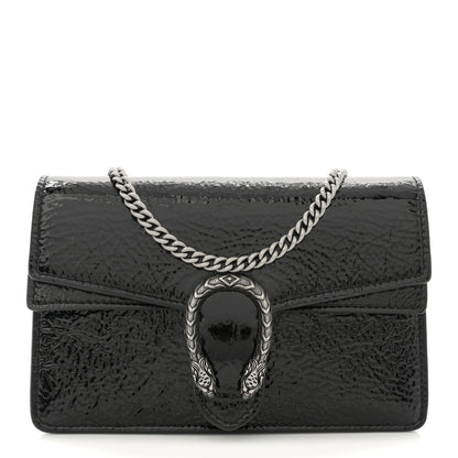 Gucci Crinkled Patent Mini Dionysus Shoulder Bag Black 1 of 10