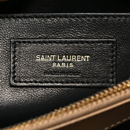 Saint Laurent Calfskin Y Quilted Monogram Small Loulou Chain Satchel Dark Beige 6 of 10