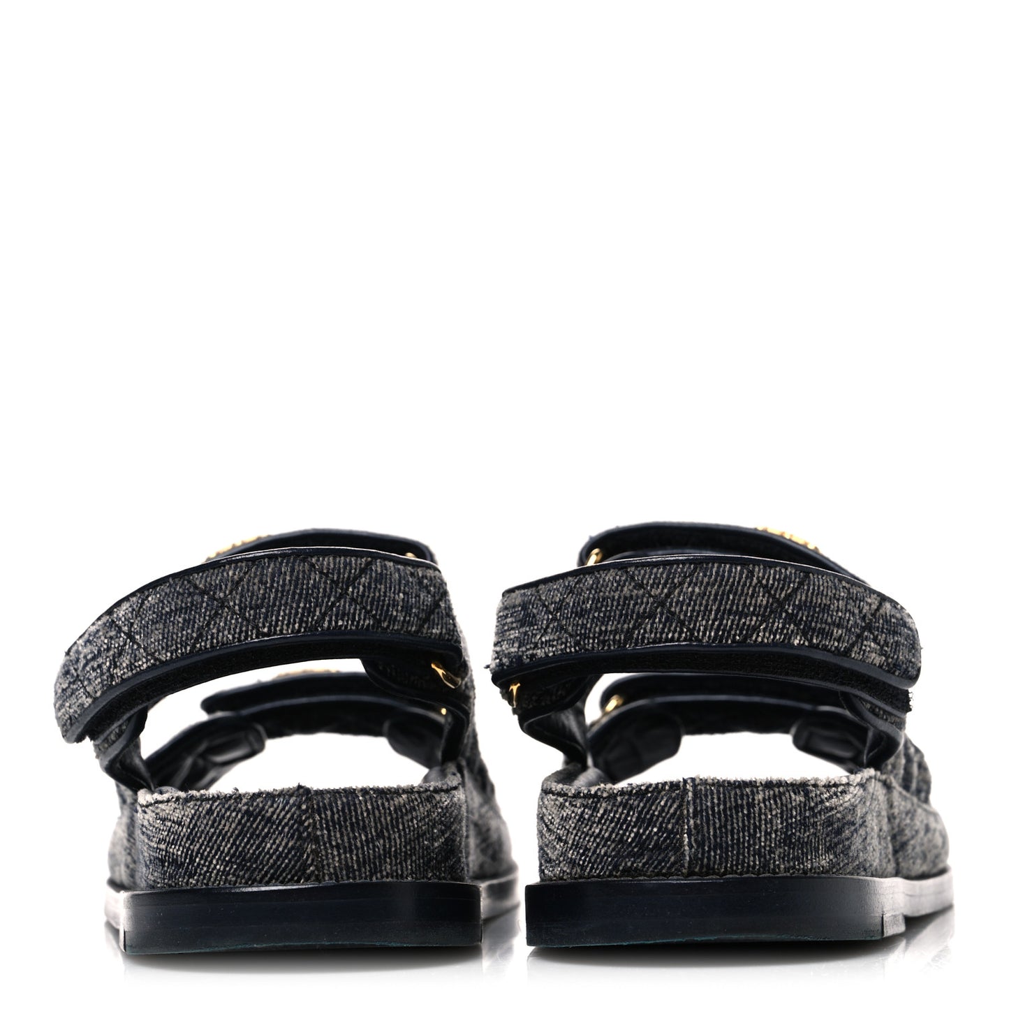 Velvet Velcro Dad Sandals 36 Grey